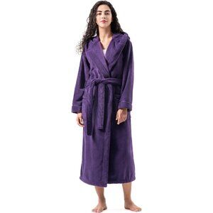Cozy Large Plush Robe for Women - Hooded and Full-Length for Ultimate Warmth
